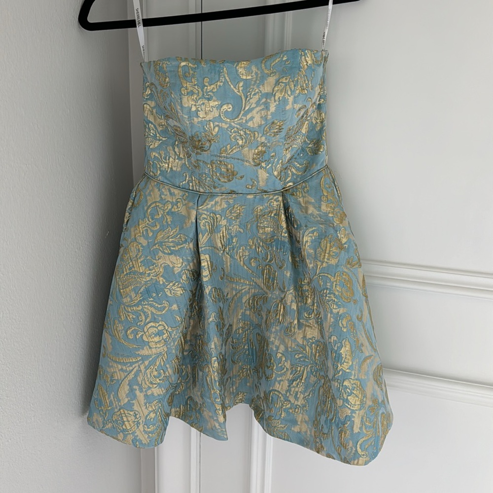 Sherri hill strapless mini dress